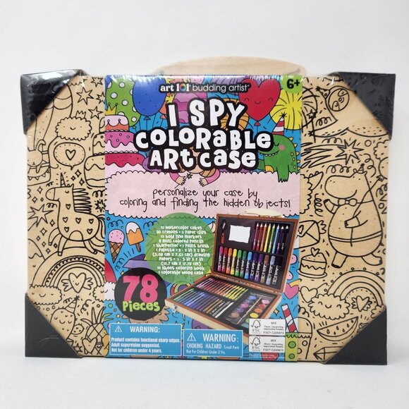Art 101 Budding Artist I Spy Colorable Art Case  78 Piece Set - Picture 1 of 7